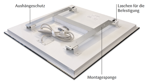 Rückseite von Heizpaneel Glas-Slim (Slim-Spiegel)